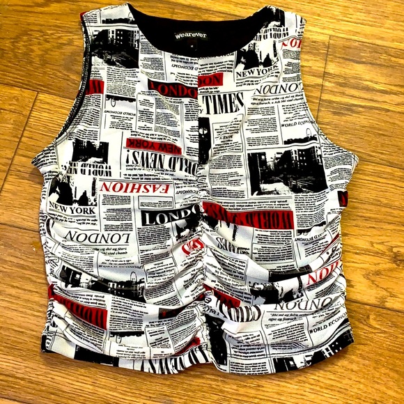 Tops - Wearever London Cinched Crop Top NWOT Medium
